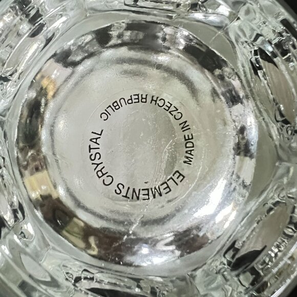 Elements 2 Czech Crystal Votive Candle Holders Bohemian Mid Century Modern - Picture 5 of 10